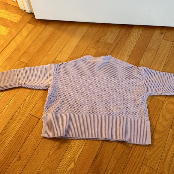 Gap Girls Lilac crochet sweater size small - Picture 2 of 3